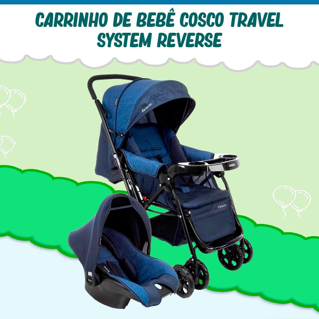 Carrinho De Beb Cosco Travel System Reverse Extra