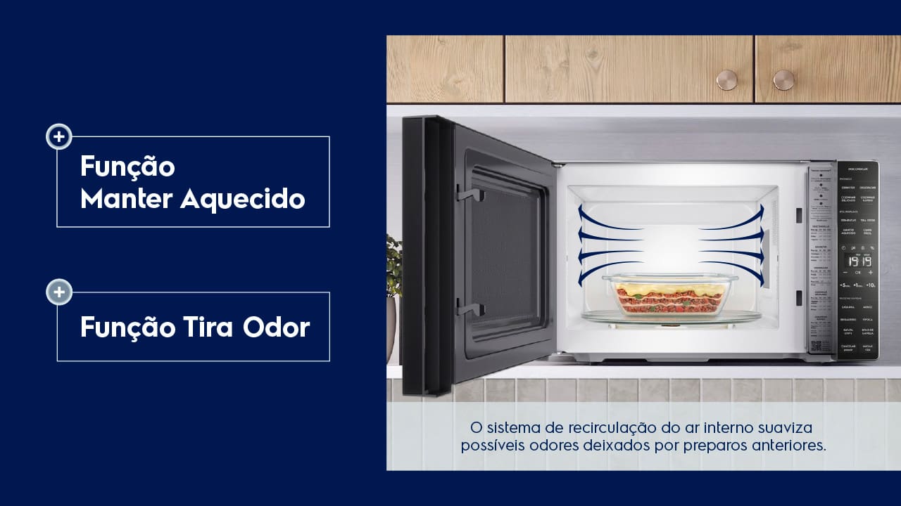 Forno de Micro ondas Electrolux Efficient ME36S Funções Extra