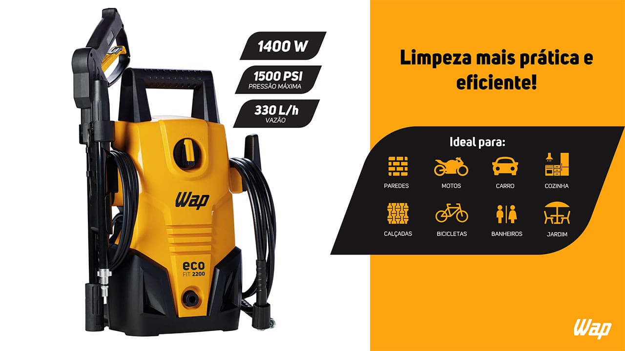 Lavadora De Alta Press O Wap Eco Fit Psi W Jato De G