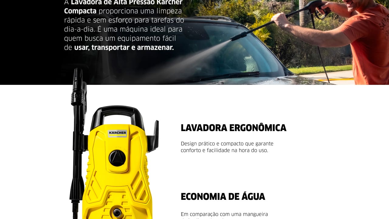 Lavadora de Alta Pressão Karcher Compacta 1500 Ponto