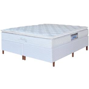 Cama Box Queen Size Umaflex Itália com Pillow Top e Molas Ensacadas 69x158x198cm - Branco