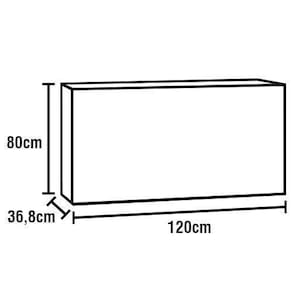 Cozinha Completa Bartira Rubi com 7 Portas e 5 Gavetas - 280cm de largura