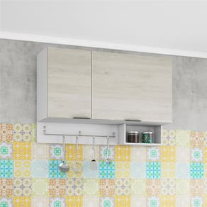 Cozinha Completa Bartira Rubi com 6 Portas, 5 Gavetas e 3 Prateleiras - 200cm de largura