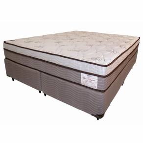 Cama Box King Size Ortobom New Magestic com Molas Ensacadas 68x193x203cm - Marrom/Cinza
