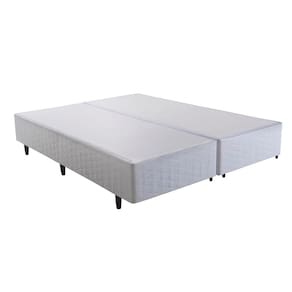 Base Box + Colchão Queen Size Herval Vitalle com Molas Maxpring 70x158x198 cm - Cinza