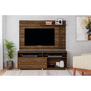 Rack Madetec Cross com 182cm de Largura + Painel Madetec Cross com 182cm de Largura, Ideal para TV de Até 65”