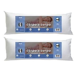Travesseiro Sonolin Corpo a Corpo 135x50cm Branco - 2 Unidades