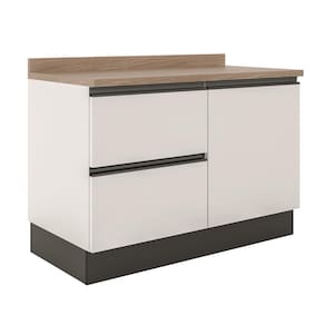 Cozinha Completa Bartira Linea com 6 Portas, 3 Gavetas, Portas de Vidro e Nicho - 260 cm de Largura