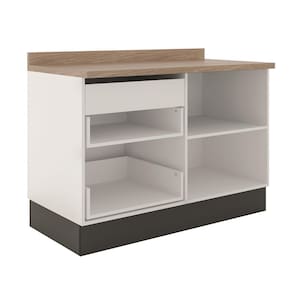 Cozinha Completa Bartira Linea com 6 Portas, 3 Gavetas, Portas de Vidro e Nicho - 260 cm de Largura