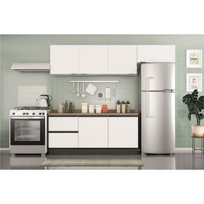 Cozinha Completa Bartira Linea 6 Portas e 3 Gavetas - 260cm de largura