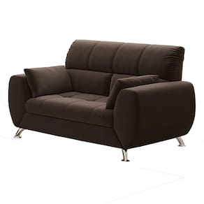 Sofá 3 e 2 Lugares Linoforte Bélgica em Tecido Suede com 4 Almofadas