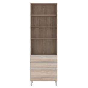 Cozinha Completa Bartira Amazonita com 9 Portas, 7 Prateleiras e 4 Gavetas - 271cm de largura - Carvalho