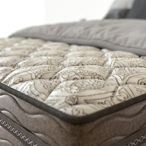 Cama Box Casal Probel Óregon com Euro Pillow e Molas Prolastic 62x138x188 cm - Bege/Marrom