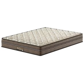 Cama Box Casal Probel Óregon com Euro Pillow e Molas Prolastic 62x138x188 cm - Bege/Marrom