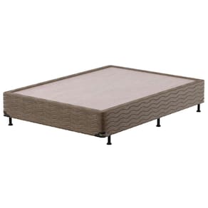 Cama Box Casal Probel Óregon com Euro Pillow e Molas Prolastic 62x138x188 cm - Bege/Marrom
