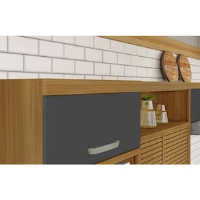 Cozinha Compacta Nesher Princesa com 5 Portas 5 Gavetas e 11 Prateleiras - 264cm de largura
