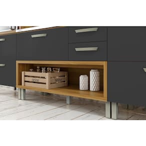 Cozinha Compacta Nesher Princesa com 4 Portas 3 Gavetas e 7 Prateleiras - 200cm de largura
