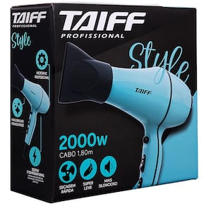Secador de Cabelos Taiff Style Motor AC Profissional 2000W + Chapinha | Prancha Taiff Style 210°C Tiffany