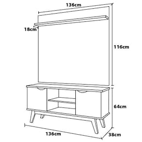 Rack com Painel Patrimar Marselha para TVs de até 46”