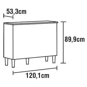 Cozinha Completa Bartira Amazonita com 7 Portas e 3 Prateleiras - 280cm de largura