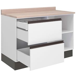 Cozinha Completa Bartira Linea com 5 Portas, 3 Gavetas e 2 Prateleiras - 280cm de largura