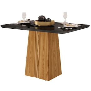 Mesa de Jantar Retangular DJ Móveis Raquel Plus com 4 Cadeiras Revestidas em Suede e Veludo