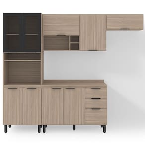 Cozinha Completa Demóbile Firenze com 10 Portas, 2 Gavetas e 7 Prateleiras - 259,5cm de largura