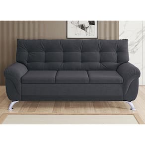 Sofá 3 e 2 Lugares Linoforte Arezzo Revestido em Tecido Suede com Larguras de 202cm e 152cm