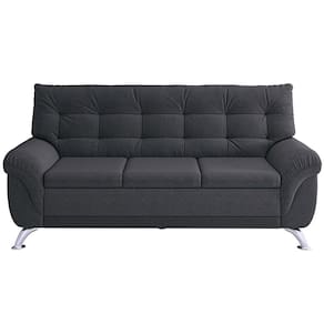 Sofá 3 e 2 Lugares Linoforte Arezzo Revestido em Tecido Suede com Larguras de 202cm e 152cm
