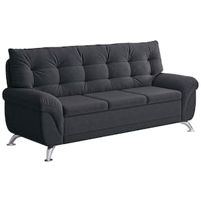 Sofá 3 e 2 Lugares Linoforte Arezzo Revestido em Tecido Suede com Larguras de 202cm e 152cm