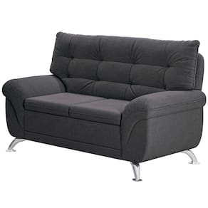 Sofá 3 e 2 Lugares Linoforte Arezzo Revestido em Tecido Suede com Larguras de 202cm e 152cm