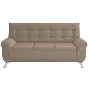 Sofá 3 e 2 Lugares Linoforte Arezzo Revestido em Tecido Suede com Larguras de 202cm e 152cm