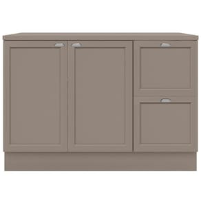 Cozinha Completa Poliman Unna com 9 Portas, 2 Gavetas e 3 Prateleiras - 270cm de largura - Fumê