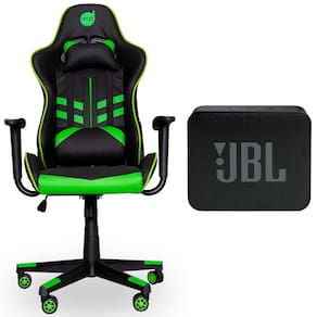 Cadeira Gamer Dazz Prime-X com Apoio para Lombar e Pescoço + Caixa de Som Portátil JBL Go Essential com Bluetooth e à Prova d´Água