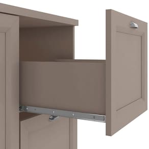 Cozinha Completa Poliman Unna com 12 Portas, 2 Gavetas, 7 Prateleiras e Cristaleira - 270cm de largura - Fumê