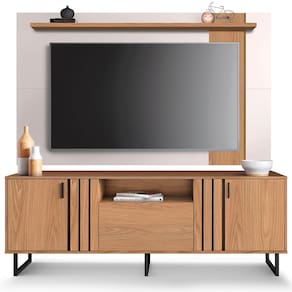 Rack Colibri Juruá com Painel Extensível Leme para TV de até 70"