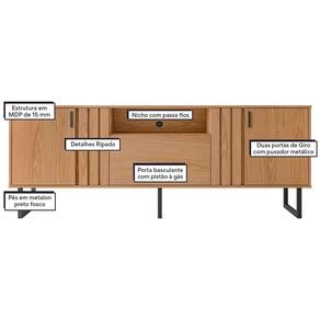 Rack Colibri Juruá com Painel Extensível Leme para TV de até 70"