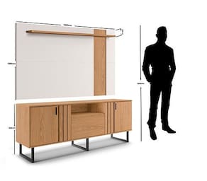 Rack Colibri Juruá com Painel Extensível Leme para TV de até 70"