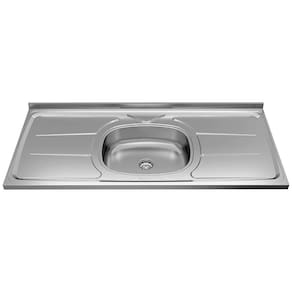 Cozinha Compacta Bartira Jaspe com 1 Pia, 6 Portas, 3 Gavetas e 6 Prateleiras - 260,4 cm de Largura