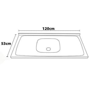 Cozinha Compacta Bartira Jaspe com 1 Pia, 6 Portas, 3 Gavetas e 6 Prateleiras - 260,4 cm de Largura