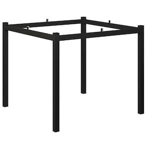 Mesa de Jantar Quadrada Fabone Alexa com 4 Cadeiras Dora - Preto/Café