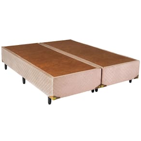 Base Box King Size Biflex Passione com Revestimento em Tecido Veludo 42x193x203cm - Areia