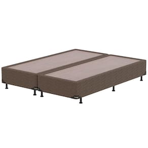 Base Box Queen Size Probel Oregon com Revestimento em Tecido Poliéster 38x158x198cm - Marrom