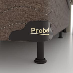 Base Box Queen Size Probel Oregon com Revestimento em Tecido Poliéster 38x158x198cm - Marrom