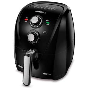 Fritadeira Elétrica Air Fryer Mondial Family AFN40FB 4L – Preta + Conjunto para Churrasco Tramontina - 2 Peças