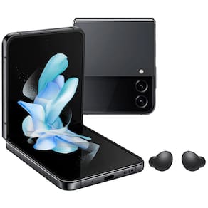 Smartphone Samsung Galaxy Z Flip4 5G Tela Dobrável, 256GB, Snapdragon, 8GB RAM Câmera Dupla Preto + Fone de Ouvido TWS Samsung Galaxy Buds2 - Preto