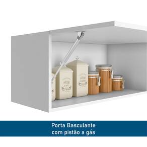 Cozinha Compacta Poliman Unna com 10 Portas, 2 Gavetas e Balcão com Tampo - 270 cm de Largura - Branco