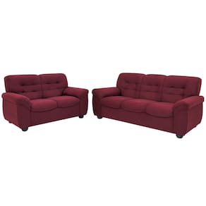Sofá de 3 e 2 Lugares Linoforte Stillus II com 154 cm e 204 de Larguras e Revestidos em Tecido Suede