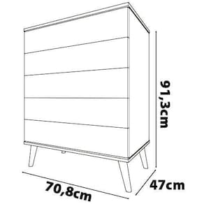 Guarda-Roupa Bartira Ternura com 5 Nichos, 2 Portas, 2 Gavetas + Cômoda Infantil Bartira Ternura com 5 Gavetas - Rosa Wood