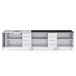 Cozinha Modulada Itatiaia Diamante com 3 peças, 6 portas e 4 gavetas - 295 cm de largura